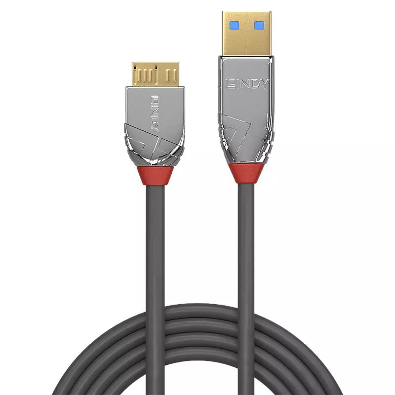 Lindy 3m USB 3.2 Type A – Micro-B laidas, 5Gbps, Cromo Line
