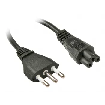 Lindy 2 m, CEI23-16-VII - IEC 320 C5 juodas C5 movos maitinimo laidas