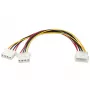 Lindy 0,25 m LP4 maitinimo adapteris, LP4 Power Kištukas į 2 x LP4 Power Lizdai