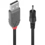 Lindy 1,5m USB į 0,7mm vidinis / 2,5mm išorinis nuolatinės srovės laidas