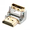 Lindy CROMO HDMI Adapteris 90° Kampinis Žemyn, HDMI Kištukas į HDMI Lizdą