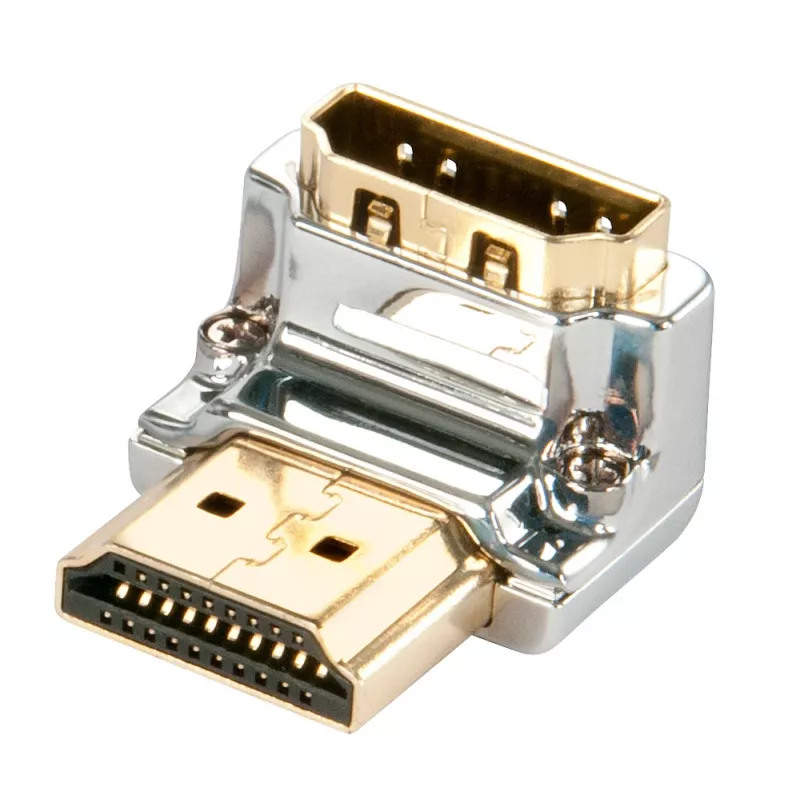 Lindy CROMO HDMI Adapteris 90° Kampinis Žemyn, HDMI Kištukas į HDMI Lizdą