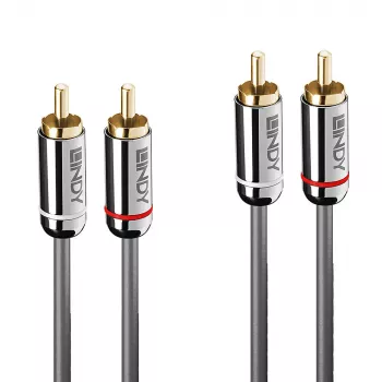 Lindy 3 m dvigubas phono garso kabelis, Cromo Line
