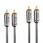 Lindy 5m Dual Phono Audio laidas, Cromo Line