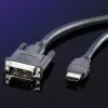DVI laidas ROLINE DVI (18+1) M - HDMI M 2 m