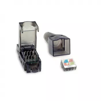 RJ45 kištukas VALUE 26.99.0372 (50 vnt., juoda/skaidri)