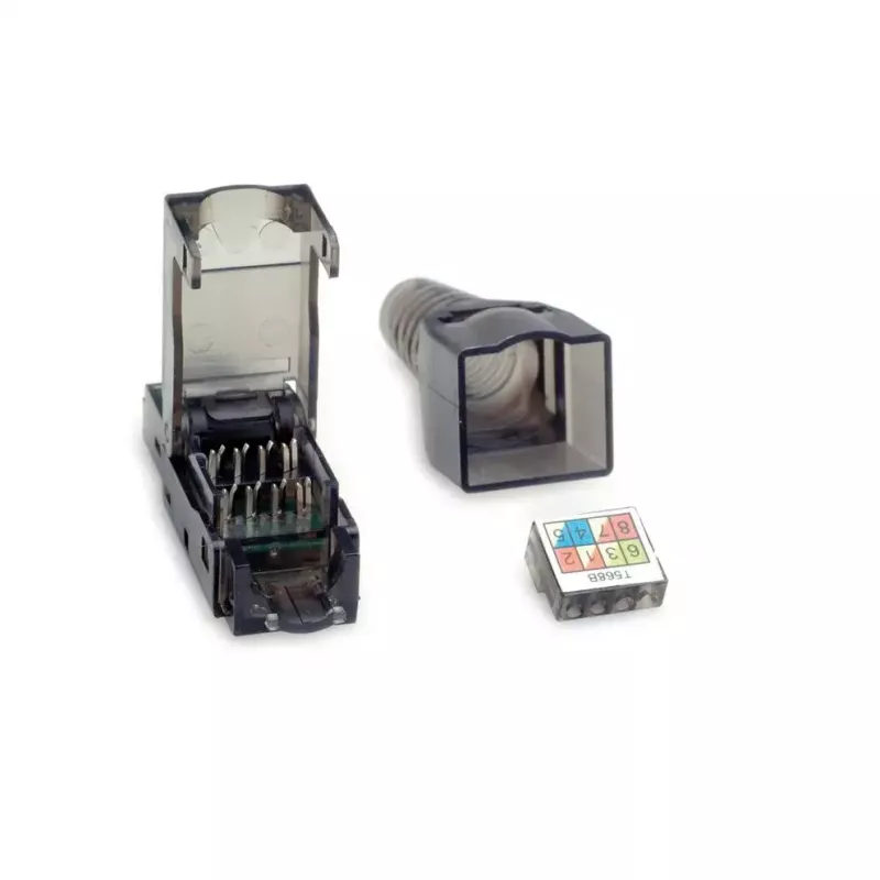 RJ45 kištukas VALUE 26.99.0372 (50 vnt., juoda/skaidri)