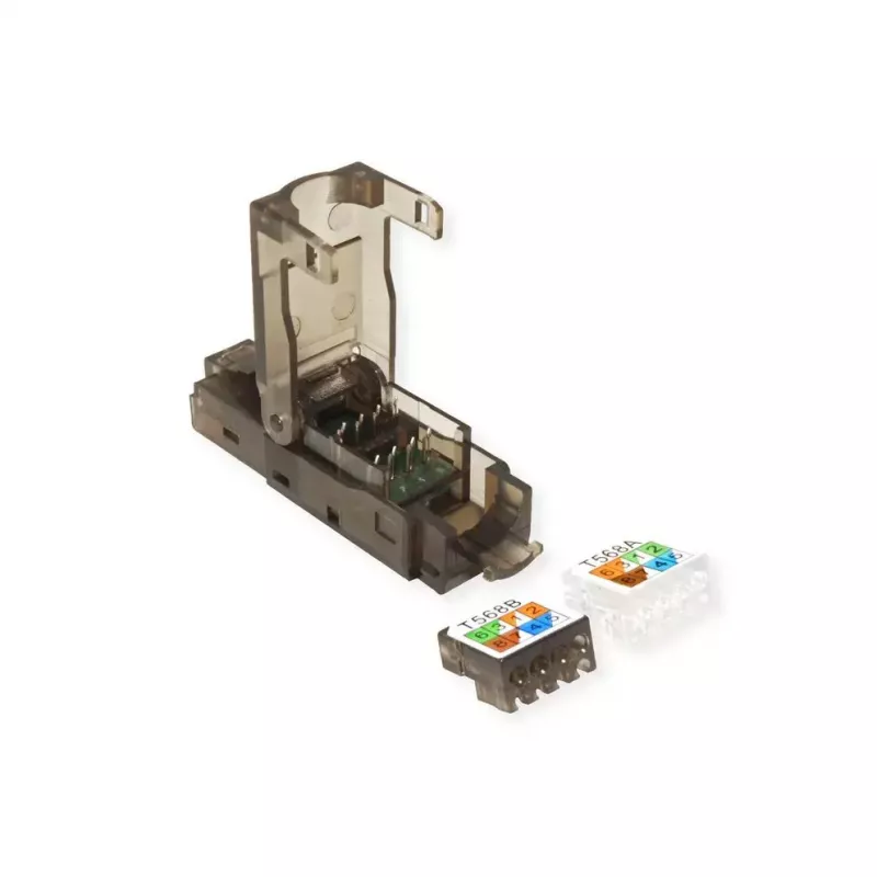 RJ45 kištukas VALUE 26.99.0372 (50 vnt., juoda/skaidri)