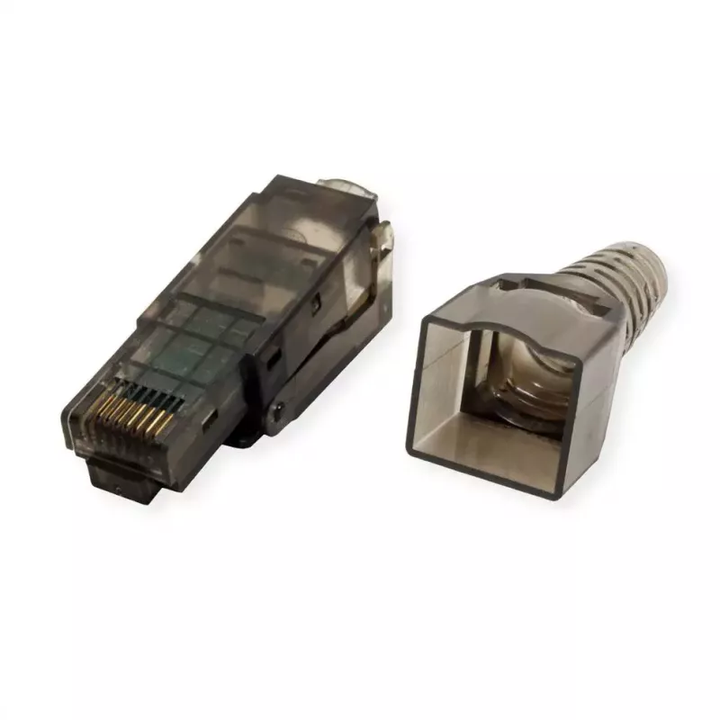 RJ45 kištukas VALUE 26.99.0372 (50 vnt., juoda/skaidri)