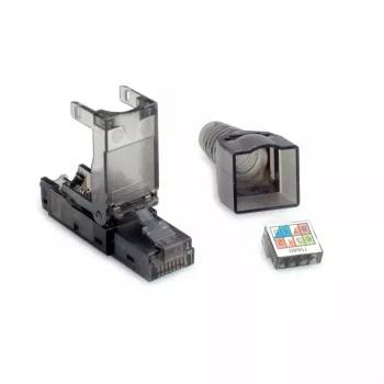 RJ45 kištukas VALUE 26.99.0372 (50 vnt., juoda/skaidri)