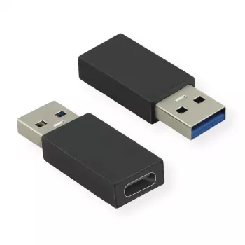 Adapteris USB 3.2 Gen 1 VALUE Type A - C M/F Juodas