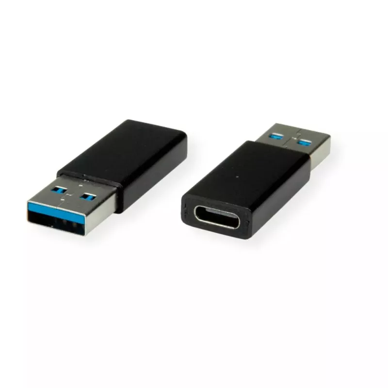 Adapteris USB 3.2 Gen 1 VALUE Type A - C M/F Juodas