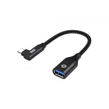 Conceptronic ABBY19B USB 3.2 Gen 2 90° lenktas USB-C į USB-A OTG adapteris