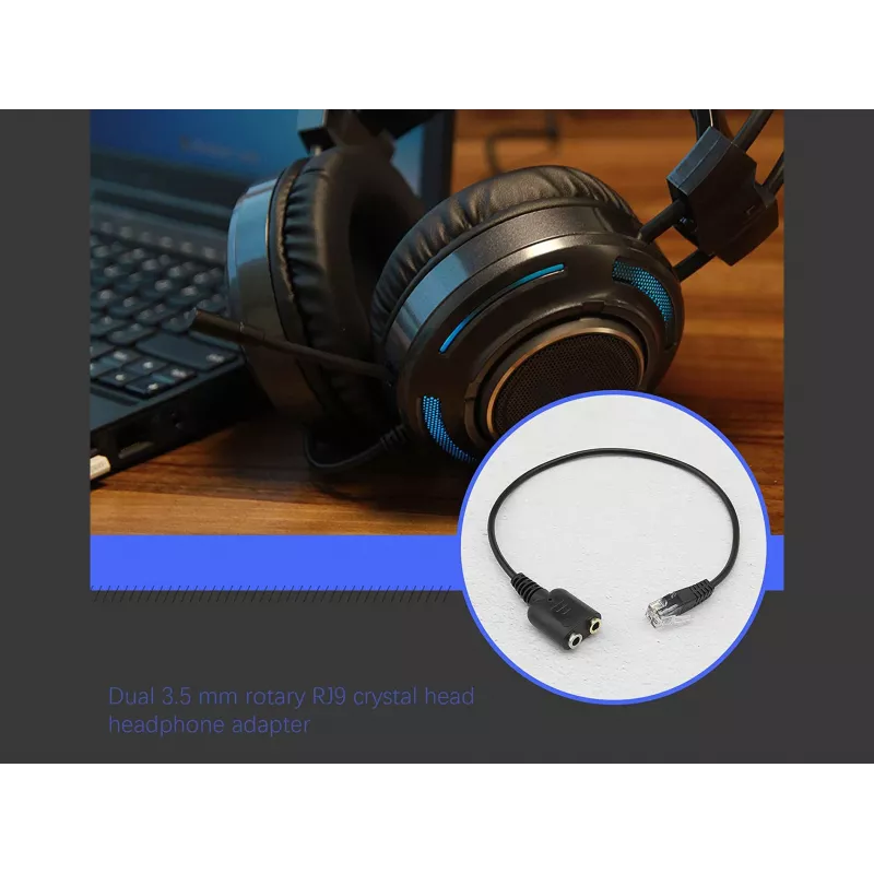 Equip RJ9 į 3,5 mm ausinių garso adapteris juodas 0,25 m