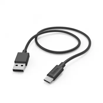Hama įkrovimo laidas, USB-A – USB-C, 1 m, 480 Mbit/s, juodas