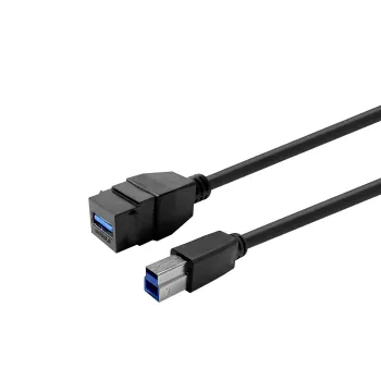 USB 3.0 A-moteriškas į A-moterišką kabelis VivoLink PROKEYUSB3AFBM3B, juodas