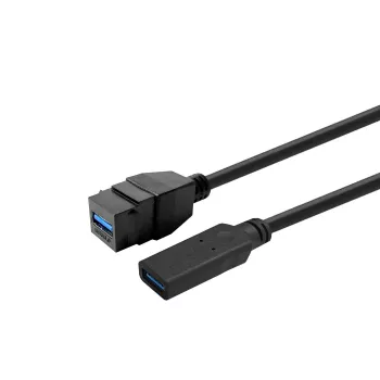 VivoLink USB 3.0 Type A į Type A laidas 0,2 m — juodos spalvos