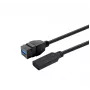 VivoLink USB 3.0 Type A į Type A laidas 0,2 m — juodos spalvos