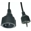 Prailginimo laidas MicroConnect MC-PE0500FRB 500 cm su EU kištuku, juodas