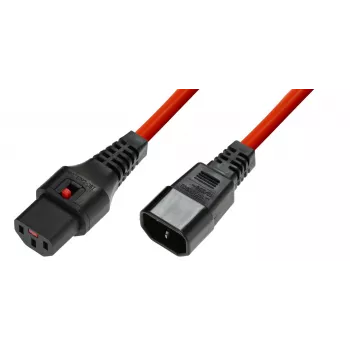 Microconnect MC-C13C14LOCK-0.5M raudonas maitinimo kabelis C13/C14