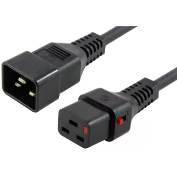 Maitinimo laidas MicroConnect MC-C19C20LOCK-1.5M — C19 į C20 su IEC užraktu, 1,5 m
