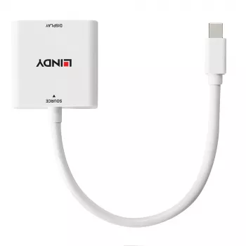 Lindy Mini DisplayPort į DVI keitiklis 0,18 m Mini DisplayPort DVI-I