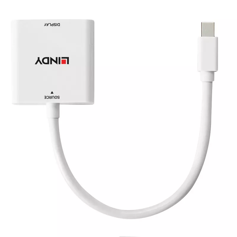 Lindy Mini DisplayPort į DVI keitiklis 0,18 m Mini DisplayPort DVI-I