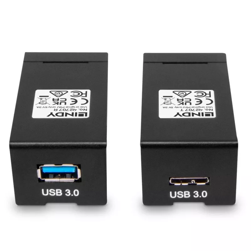 USB 3.0 siųstuvas ir imtuvas Lindy 200 m šviesolaidinis prailgintuvas