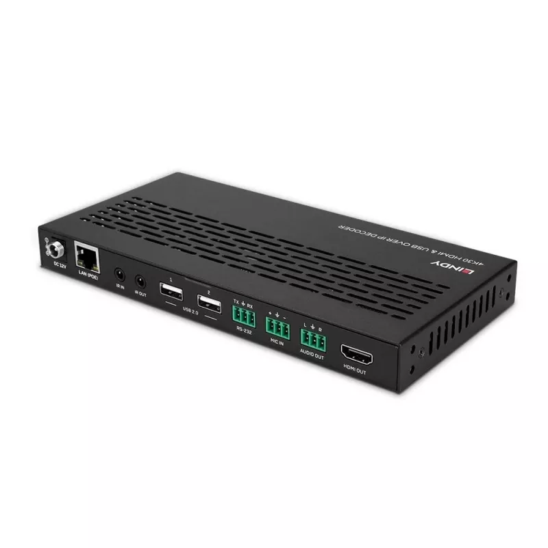 AV imtuvas Lindy 4K30 HDMI ir USB per IP sistema – Dekoderis