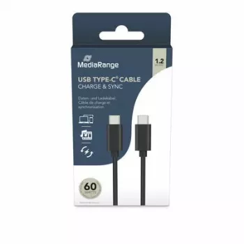 USB laidas MediaRange MRCS213 1,2 m USB 3.2 Gen 1 USB C juodas