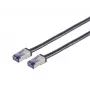 Lanview LVN-CAT6A-FLEX-25CM Cat6a High-Flex S/FTP kompiuterių tinklo kabelis, 0,25 m, juodos spalvos