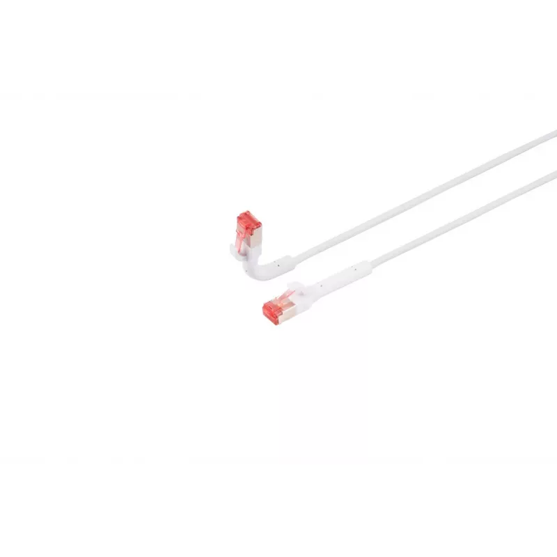 Tinklo kabelis Lanview LV-6AFTP-FLEX-ANG-01W RJ45 Cat6A 1 m baltas