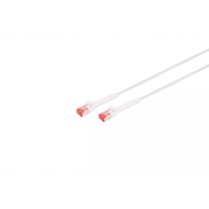 Lanview LV-6AFTP-FLEX-ANG-075W Cat6A FTP lankstus kampinis RJ45 tinklo laidas su apsauginėmis movomis, be halogenų, 0,75 m, baltas