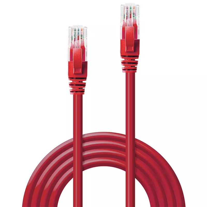 Tinklo kabelis Lindy 30m Cat.6 RJ-45 U/UTP Raudonas