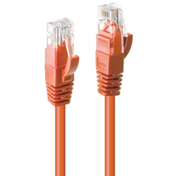 Tinklo kabelis Lindy 3m Cat.6 RJ-45 U/UTP Oranžinis