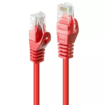 Tinklo kabelis Lindy RJ45/RJ45 CAT6 2m U/UTP Raudonas
