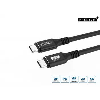 MicroConnect MC-USBCC8 USB 3.2 Gen 2x2 laidas 8 m USB C juodas