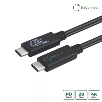 MicroConnect ECO-USB3.2CC0.25 USB laidas USB 3.2 Gen 2x2 0.25 m USB-C juodas