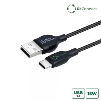 Microconnect ECO-USB3.1CCHAR1B USB laidas USB 2.0 1 m USB A USB C juodas