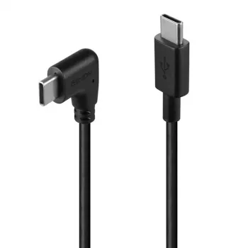 Lindy 1 m USB 2.0 tiesus USB-C į stačiu kampu USB-C laidas
