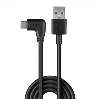 Lindy 1 m USB 2.0 A tipo – stačiu kampu USB-C laidas