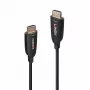 Lindy 100m Fibre Optic Hybrid HDMI 8K60 laidas 48 Gbit/s juodas