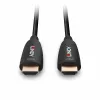 Lindy 38518 hibridinis šviesolaidžio HDMI 8K60 jungiamasis kabelis, 100 m, 4K 120 Hz, juodas