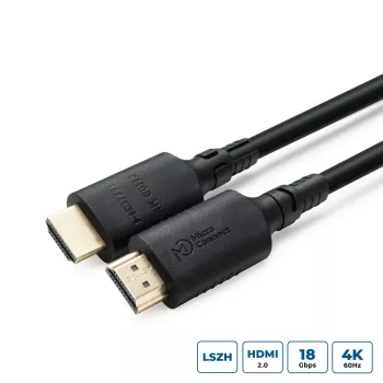 HDMI kabelis MicroConnect MC-HDM19192V2.0LSZH — HDMI 2.0, 4K palaikymas, LSZH apvalkalas
