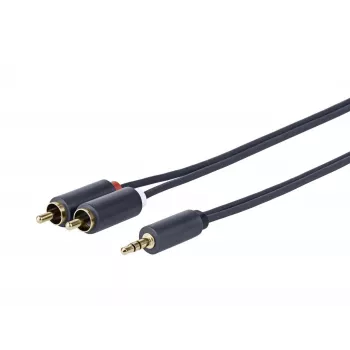 Vivolink PROMJRCA25 garso kabelis 25 m 3.5 mm – 2 x RCA juodas