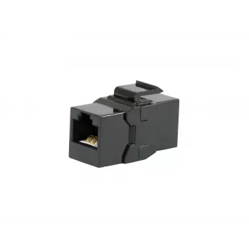 Keystone jungtis EQUIP Cat.6A neekranuota, RJ-45, plokščios konstrukcijos, juoda, 8 vnt.
