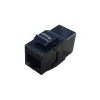 Keystone jungtis EQUIP Cat.6A neekranuota, RJ-45, plokščios konstrukcijos, juoda, 8 vnt.