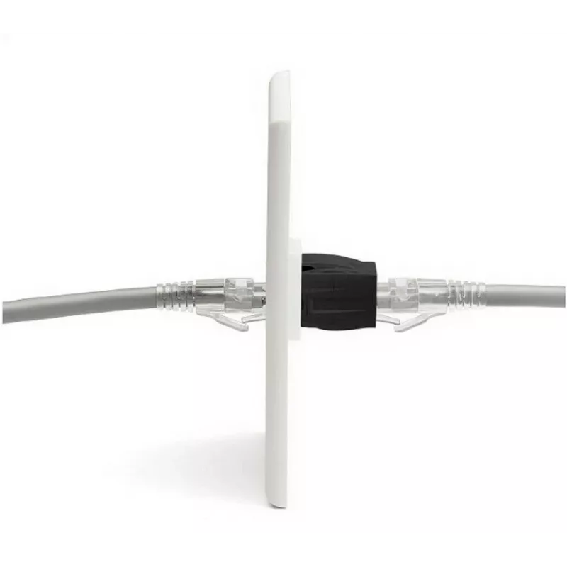 Keystone jungtis EQUIP Cat.6A neekranuota, RJ-45, plokščios konstrukcijos, juoda, 8 vnt.