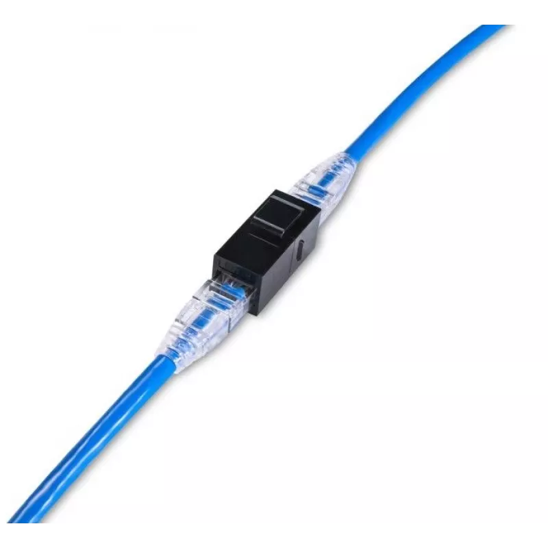 Keystone jungtis EQUIP Cat.6A neekranuota, RJ-45, plokščios konstrukcijos, juoda, 8 vnt.