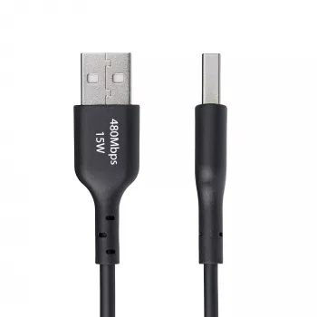 StarTech.com 1 m USB-A į USB-C įkrovimo laidas, įkrovimas ir sinchronizavimas, 3 A, USB 2.0, TPE apvalkalas - juodas